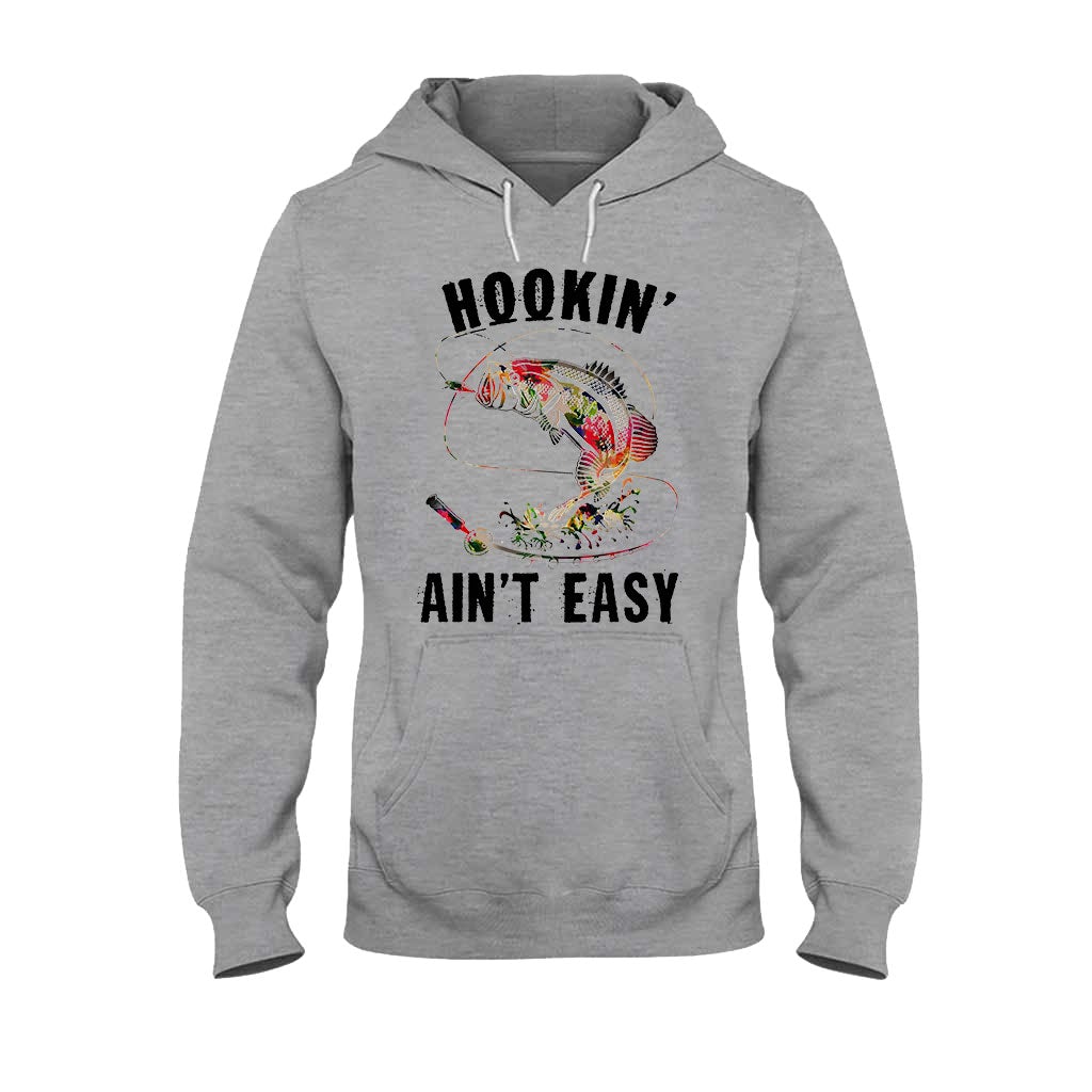 Hookin' Ain't Easy - Fishing T-shirt and Hoodie 1121