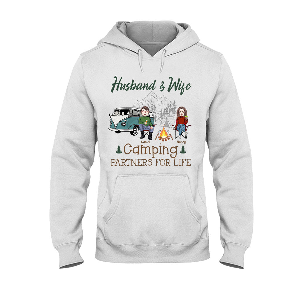 Husband And Wife Camping Couple For Life - Personalized Couple Camping T-shirt and Hoodie