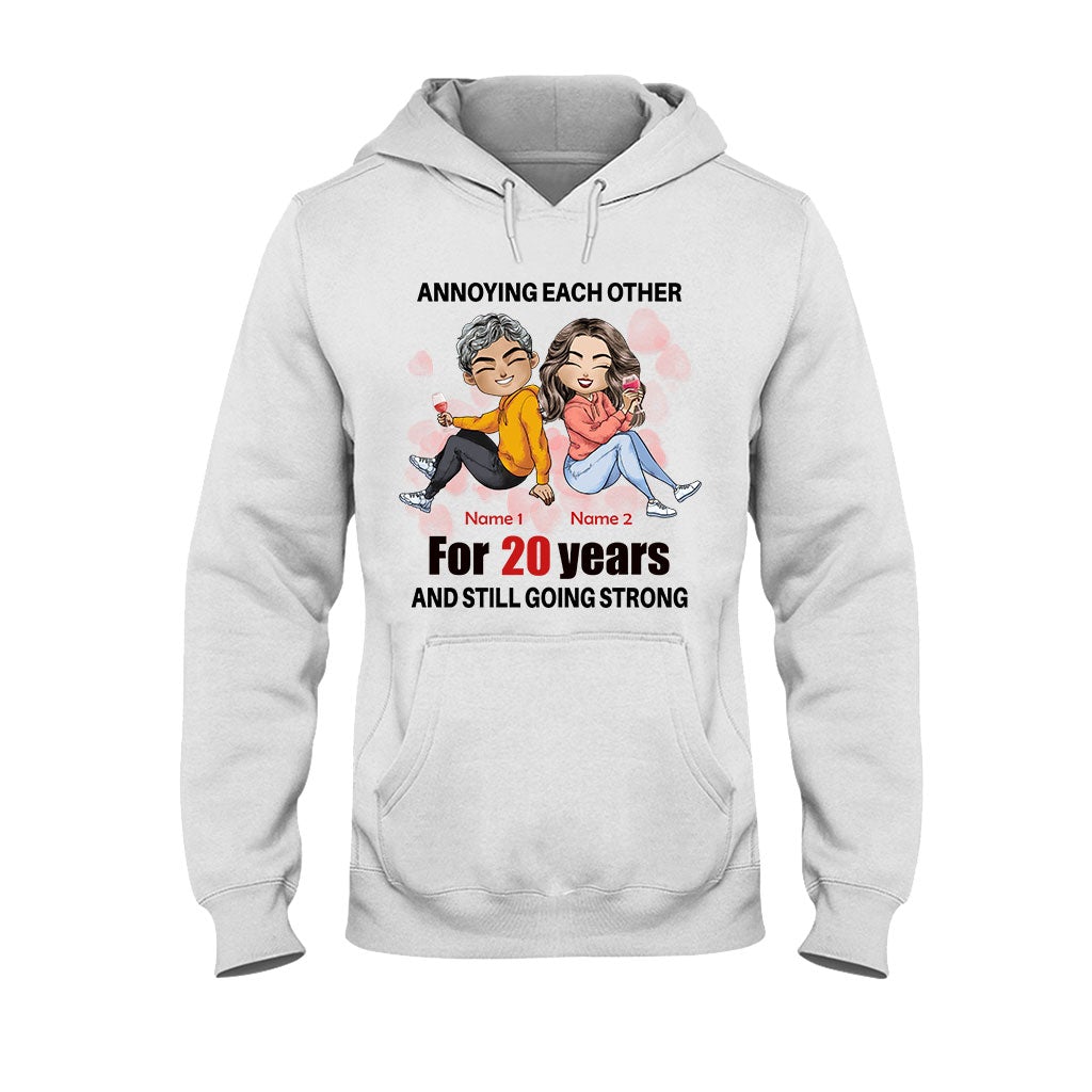 Husband And Wife Annoying Each Other - Personalized Couple T-shirt and Hoodie