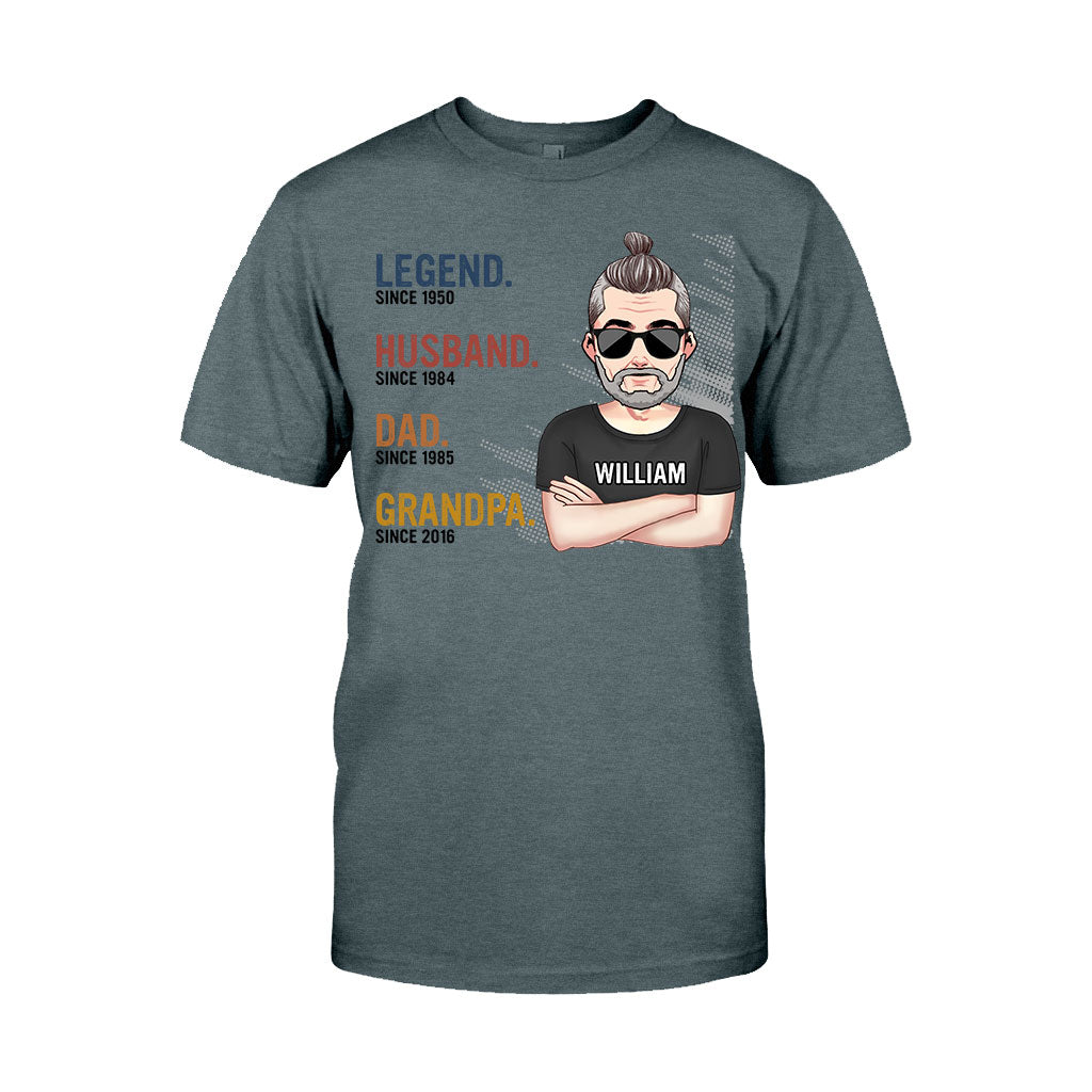 Legend Husband Dad Grandpa - Personalized Father T-shirt and Hoodie