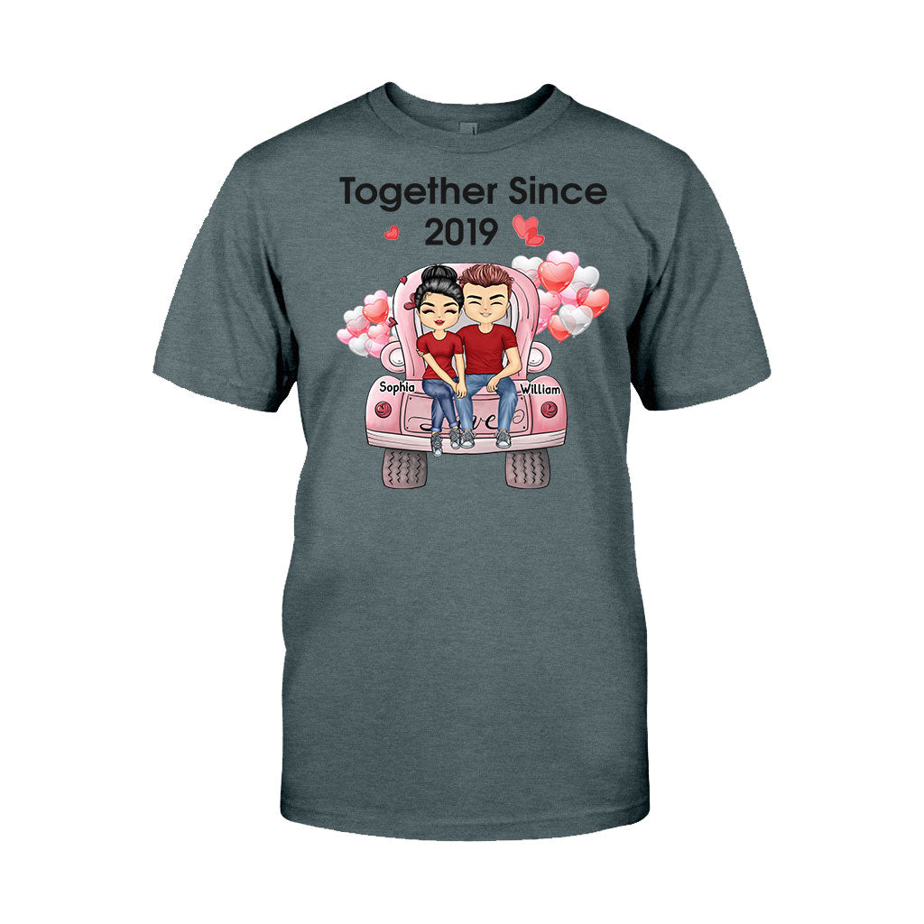 Together Since - Personalized Couple T-shirt and Hoodie