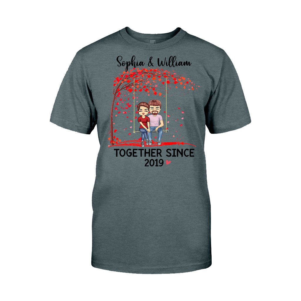 Together Since - Personalized Couple T-shirt and Hoodie