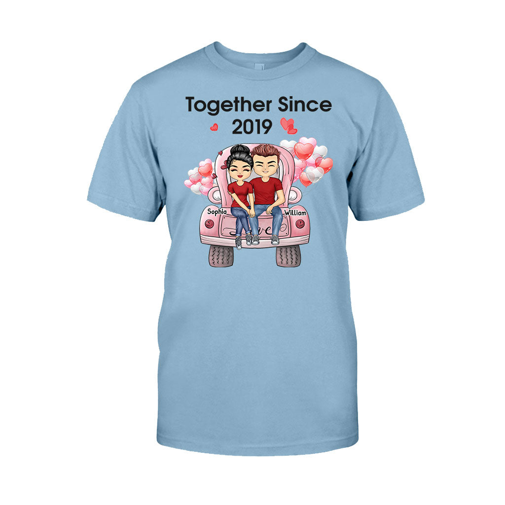 Together Since - Personalized Couple T-shirt and Hoodie