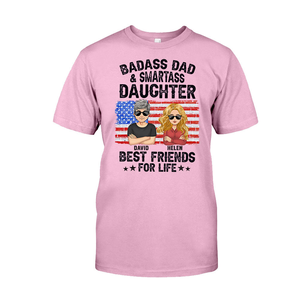 Badass Dad & Smartass Daughter Best Friends For Life - Personalized Father T-shirt and Hoodie
