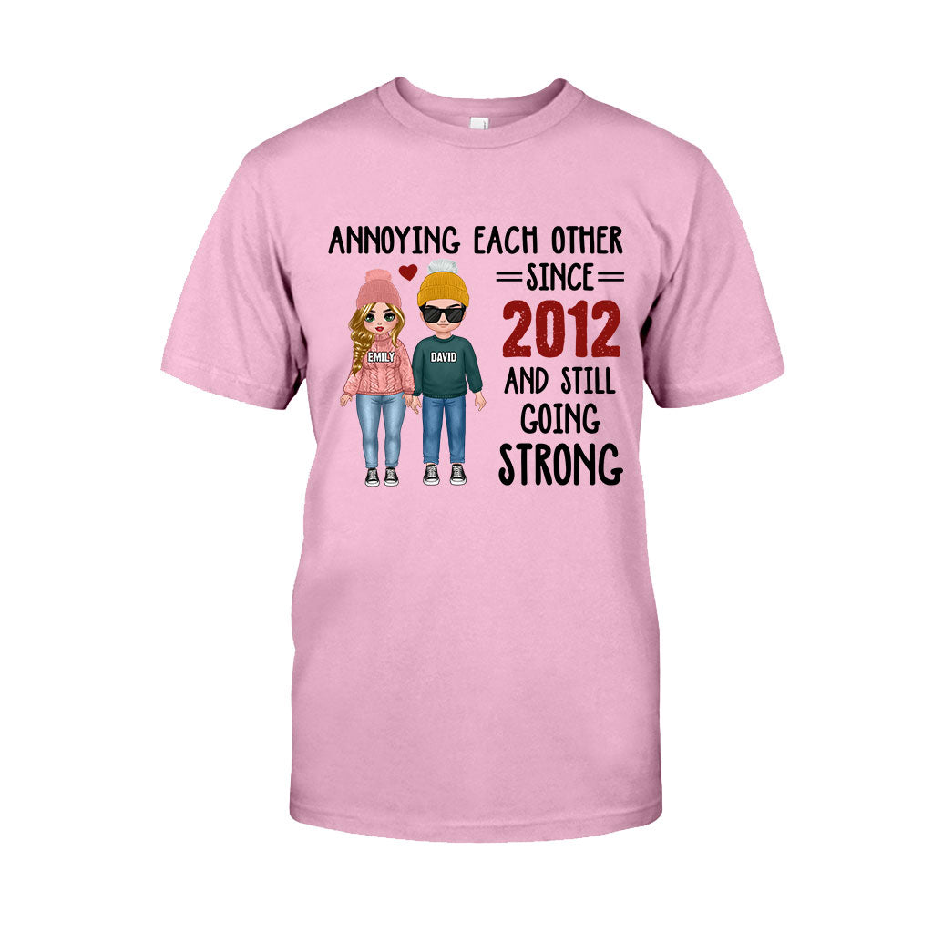 Annoying Each Other - Personalized Couple T-shirt and Hoodie