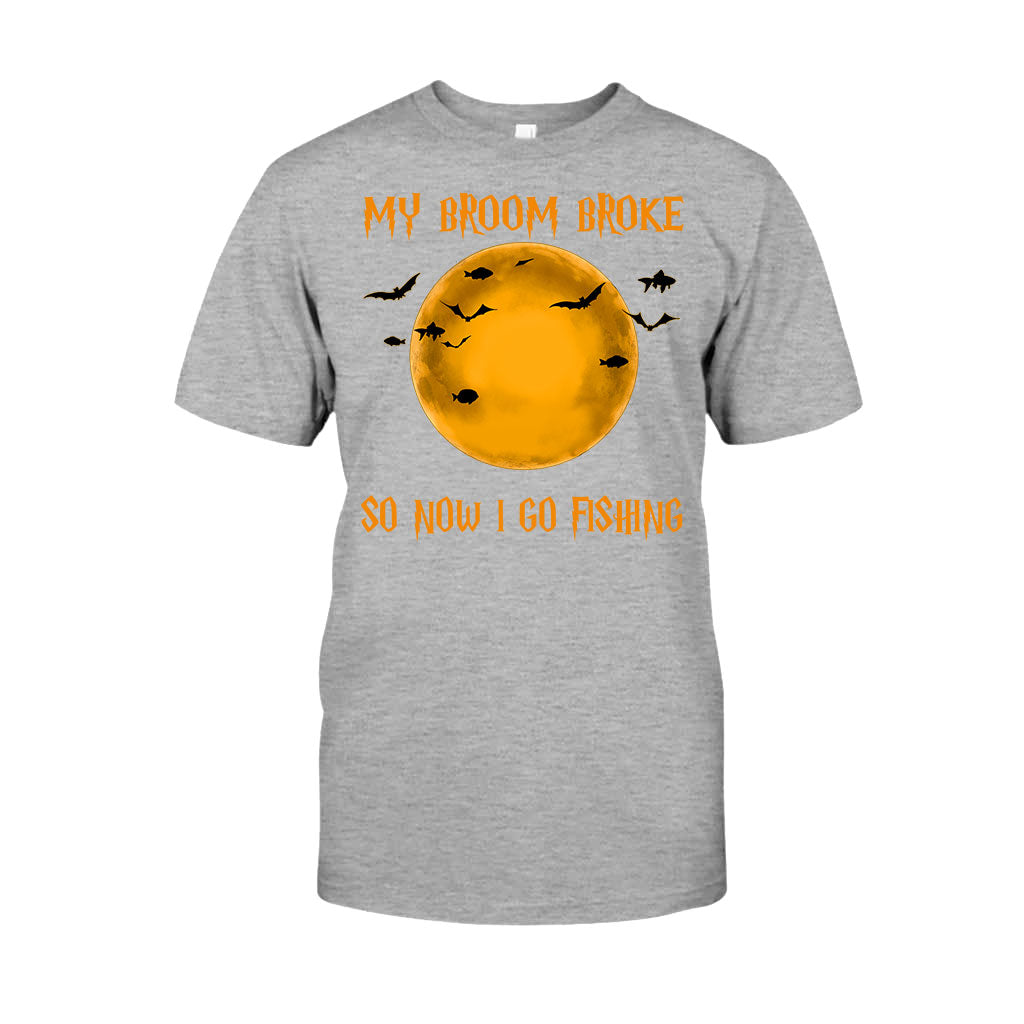 My Broom Broke I Go Fishing Personalized T-shirt And Hoodie