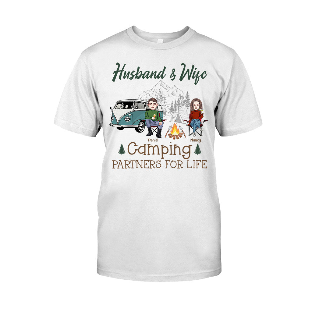Husband And Wife Camping Couple For Life - Personalized Couple Camping T-shirt and Hoodie