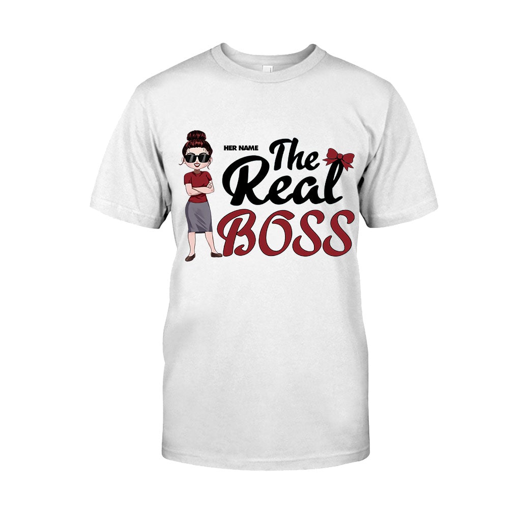 The Boss The Real Boss - Personalized Couple T-shirt and Hoodie