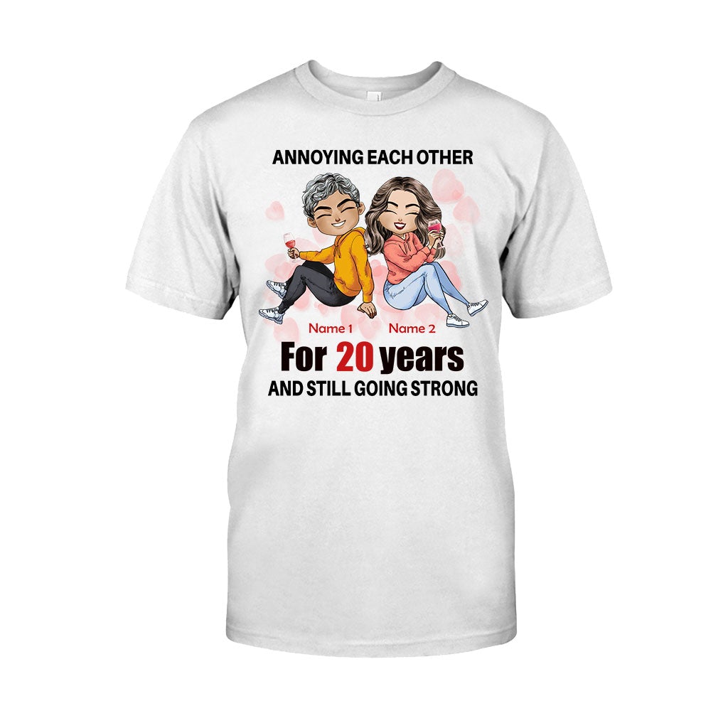 Husband And Wife Annoying Each Other - Personalized Couple T-shirt and Hoodie