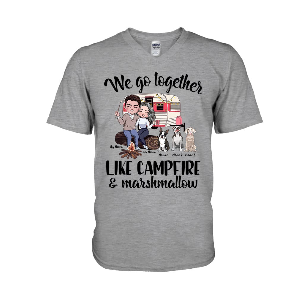 You And Me And The Dogs And The Campfire - Personalized Camping T-shirt and Hoodie