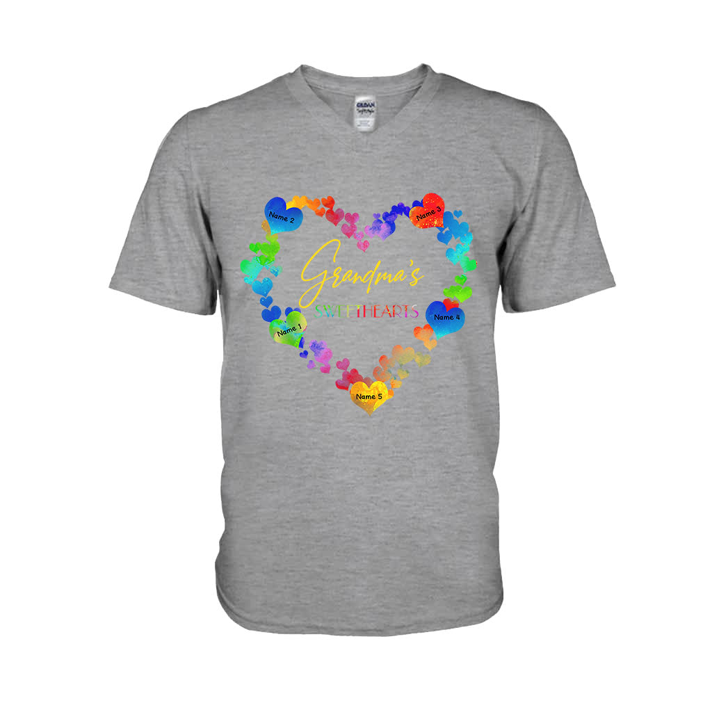 Grandma's Sweethearts - Personalized Valentine Grandma T-shirt and Hoodie