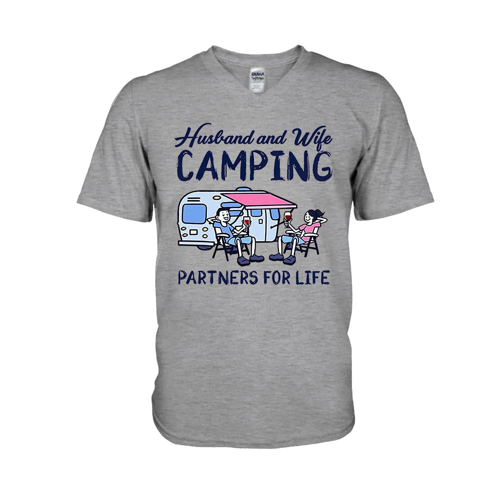 Husband And Wife Camping Partners For Life - Camping T-shirt and Hoodie 112021