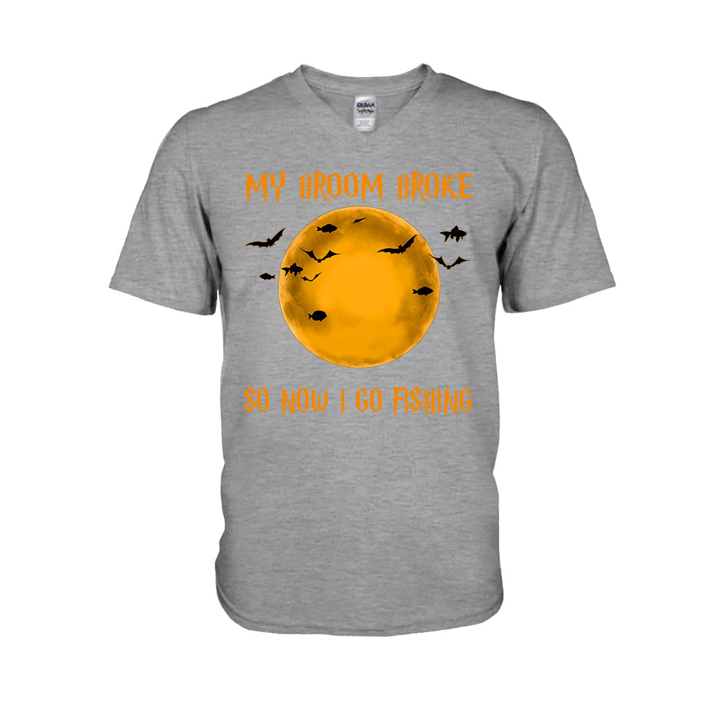 My Broom Broke I Go Fishing Personalized T-shirt And Hoodie