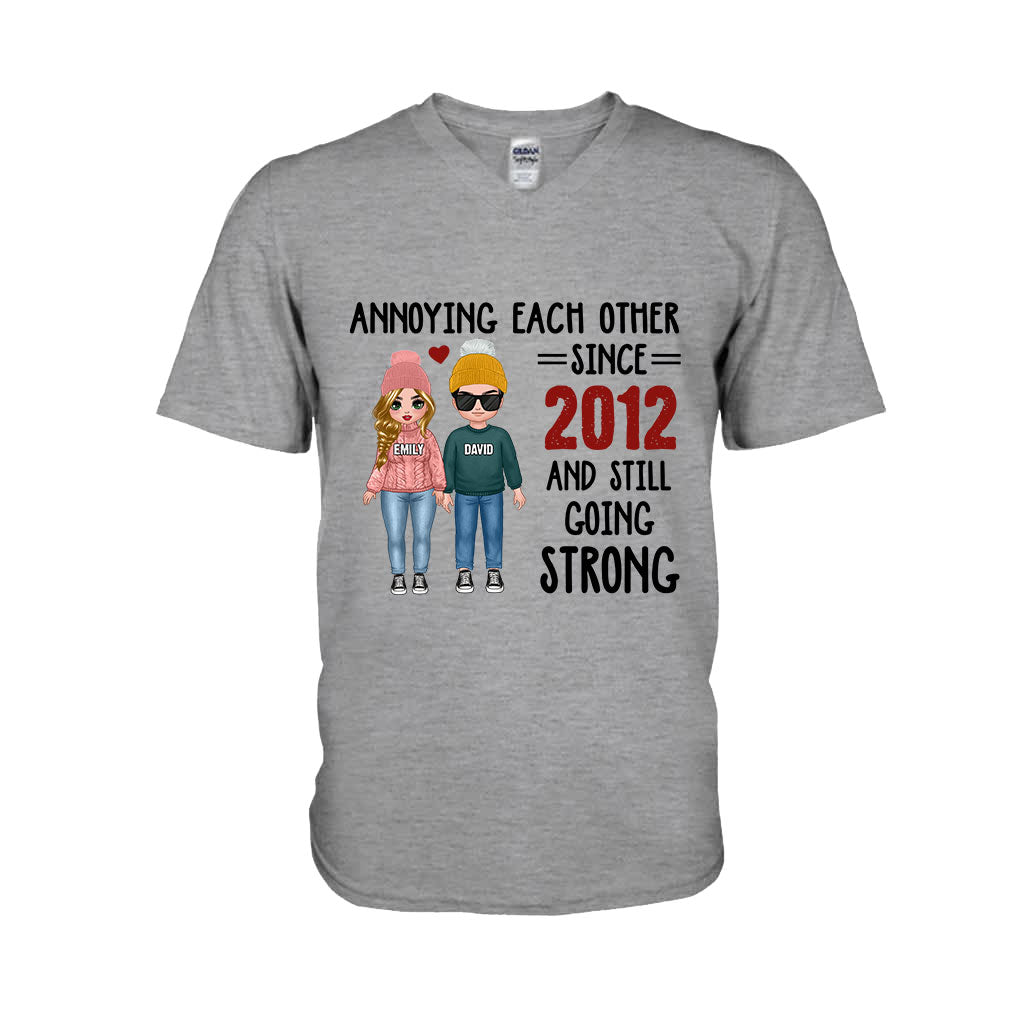Annoying Each Other - Personalized Couple T-shirt and Hoodie