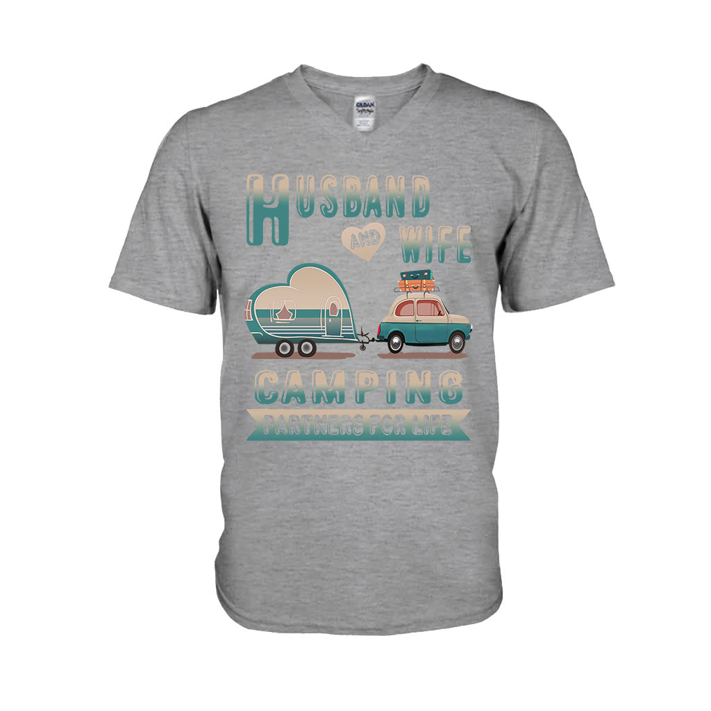 Husband And Wife Camping Partners - T-shirt and Hoodie 112021