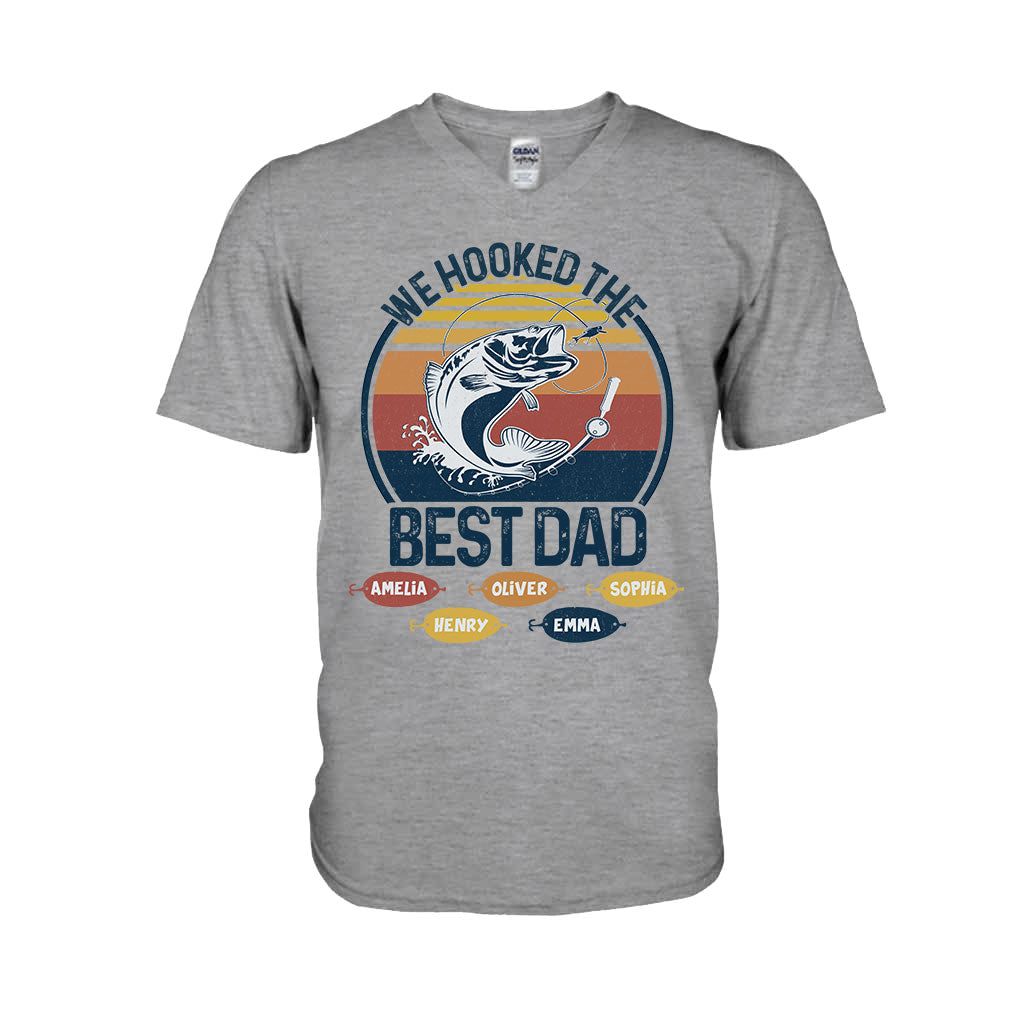 We Hooked The Best Dad Fishing Dad Grandpa - Fishing gift for dad, grandpa - Personalized T-shirt And Hoodie