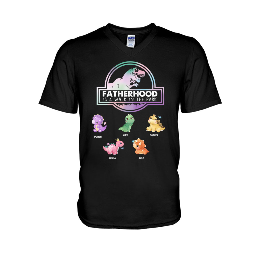 Fatherhood Is A Walk - Gift for dad, grandpa - Personalized T-shirt And Hoodie