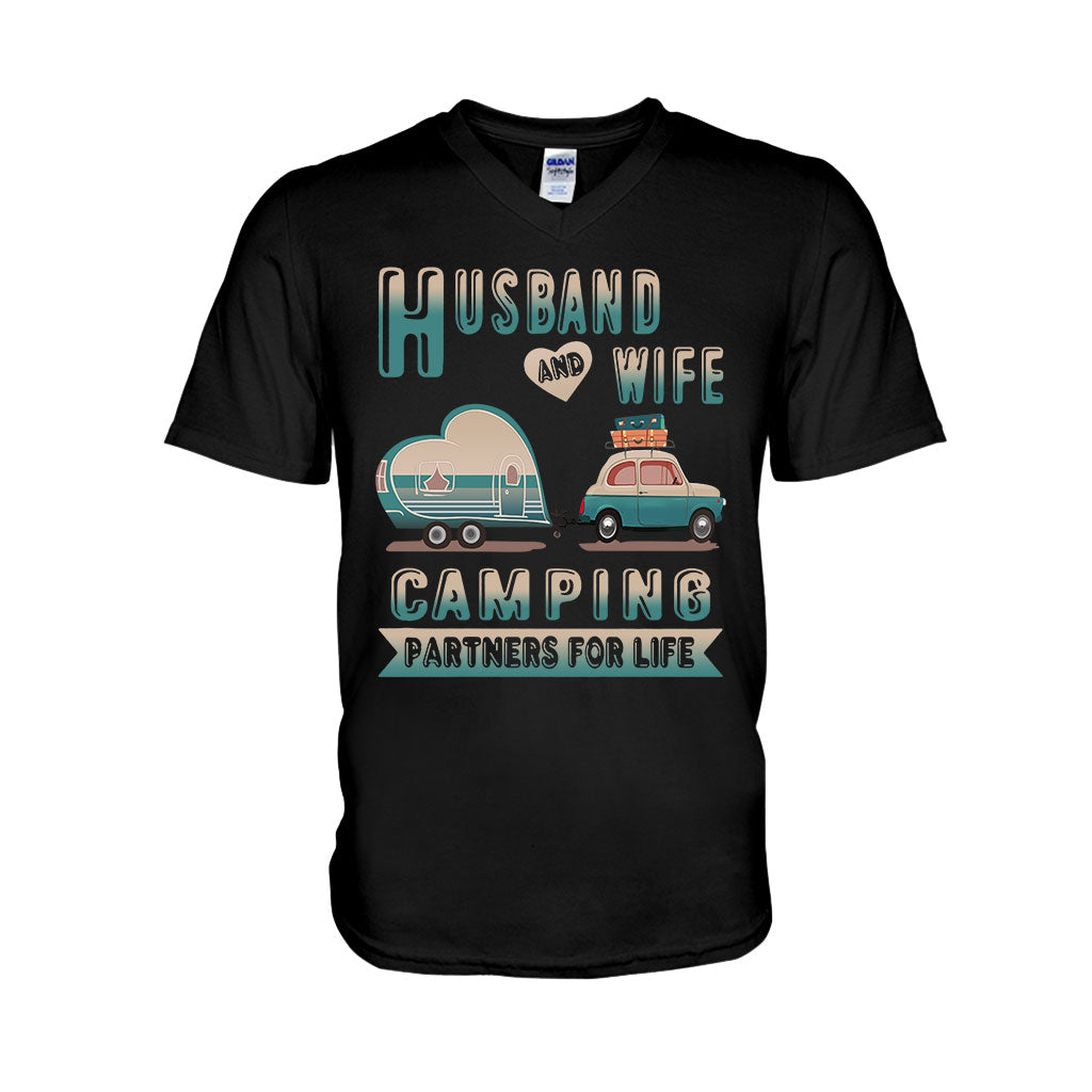 Husband And Wife Camping Partners - T-shirt and Hoodie 112021