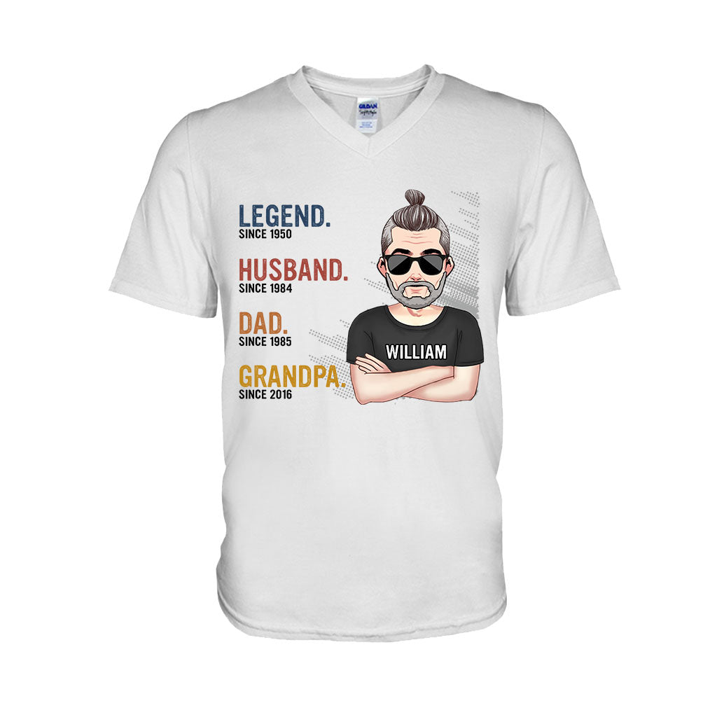 Legend Husband Dad Grandpa - Personalized Father T-shirt and Hoodie