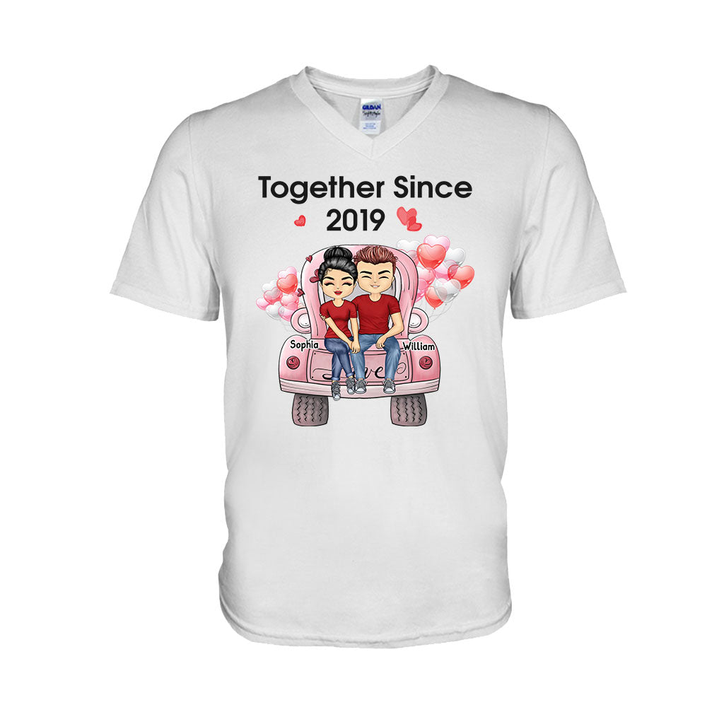 Together Since - Personalized Couple T-shirt and Hoodie