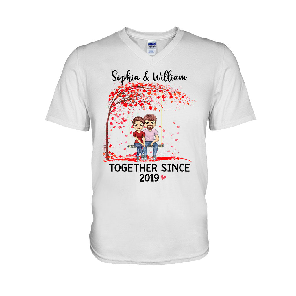 Together Since - Personalized Couple T-shirt and Hoodie