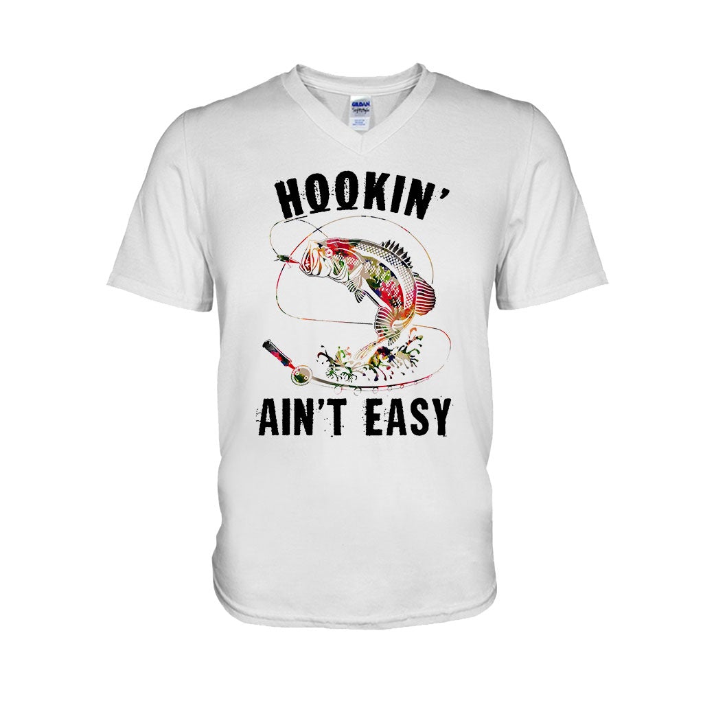 Hookin' Ain't Easy - Fishing T-shirt and Hoodie 1121