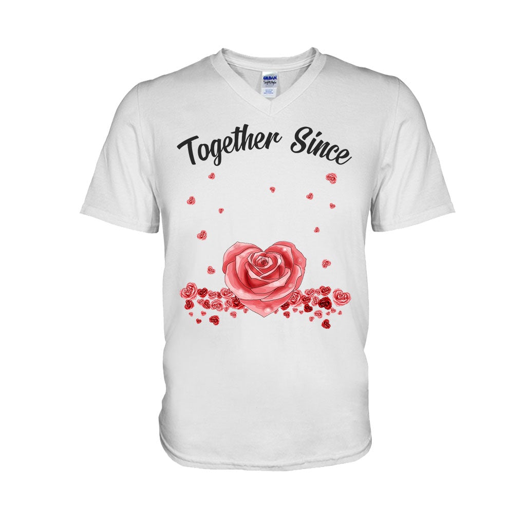 Together Since - Personalized Couple T-shirt and Hoodie