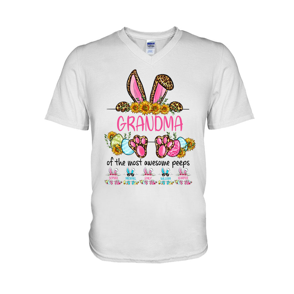 Grandma Of The Most Awesome Peeps - Personalized Mother's Day Easter Day Grandma T-shirt and Hoodie