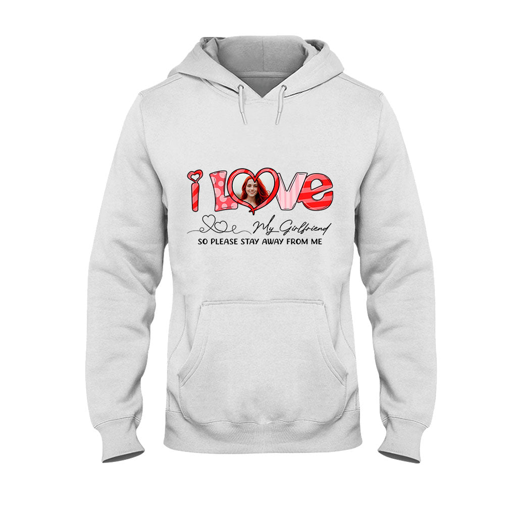 I Love My Girlfriend Boyfriend Husband Wife Custom Photo - Personalized Couple T-shirt And Hoodie