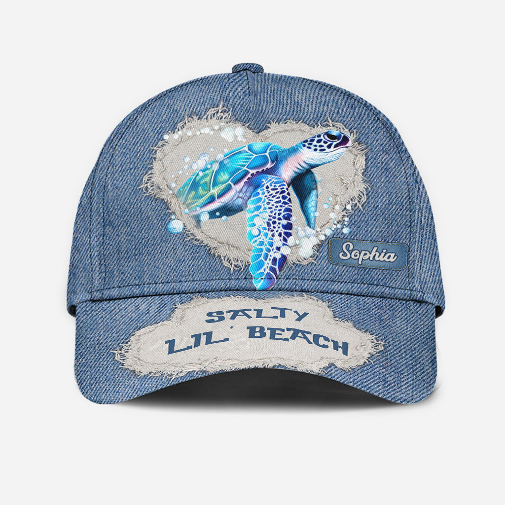 Salty Lil Beach - Personalized Turtle Classic Cap