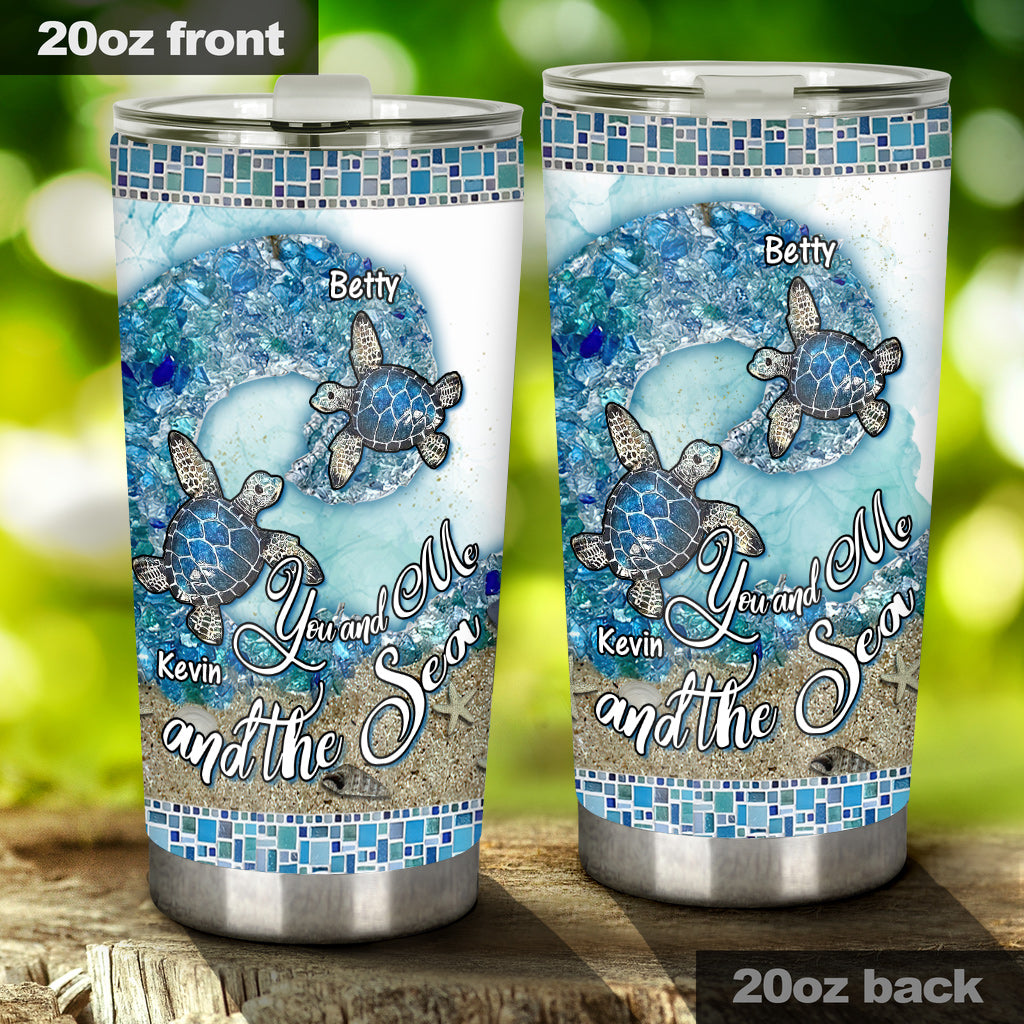 Turtle Sea Glass - Personalized Turtle Tumbler