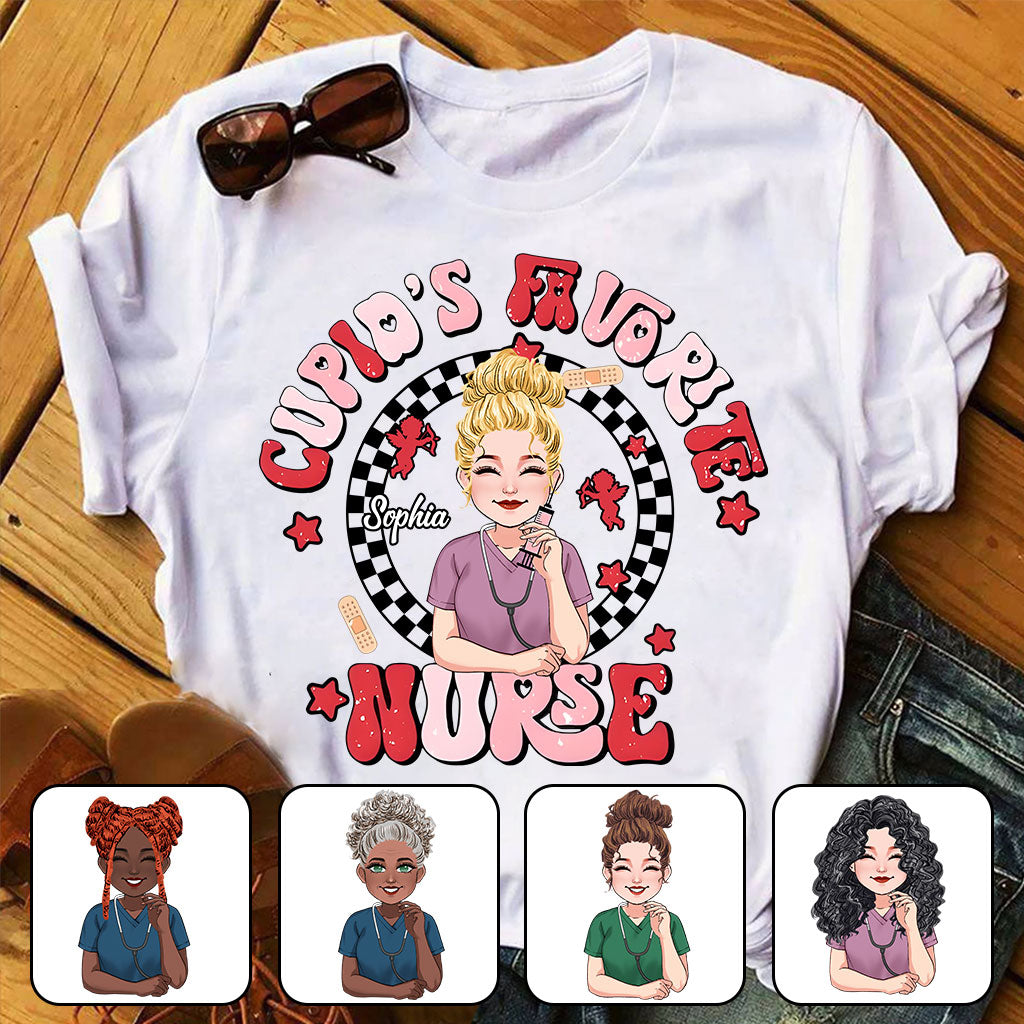 Cupid Favorite Nurse - Personalized Nurse T-shirt And Hoodie
