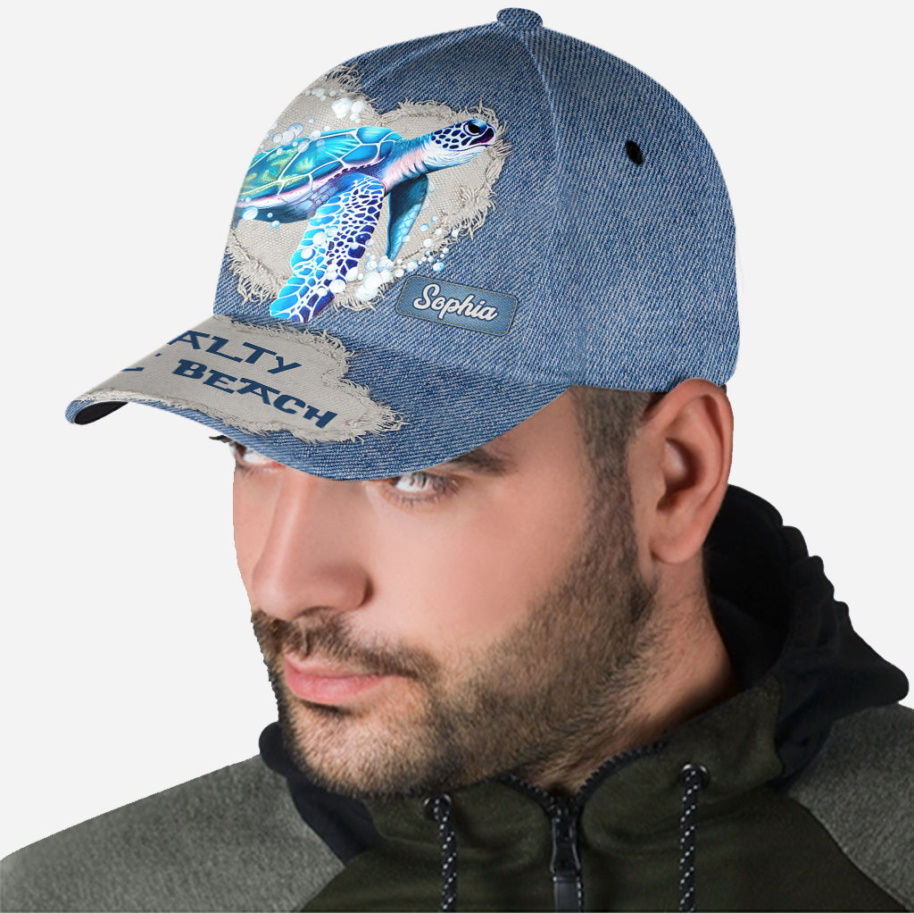 Salty Lil Beach - Personalized Turtle Classic Cap