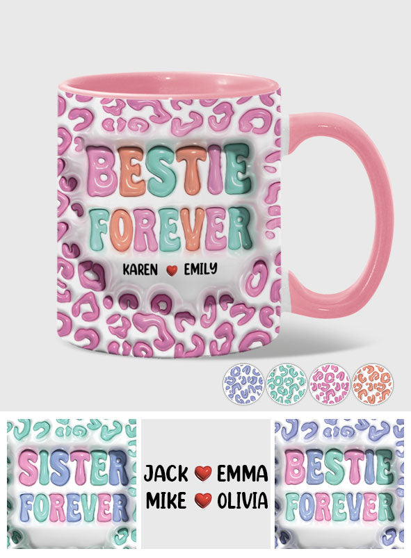 Bestie Forever - Personalized Bestie Accent Mug