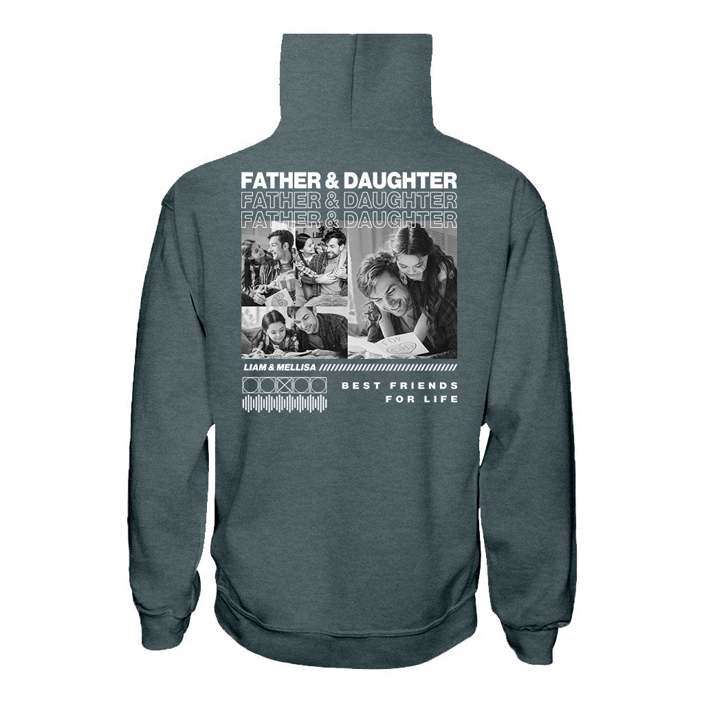 Father And Son Daughter Best Friends - Personalized Father T-shirt and Hoodie