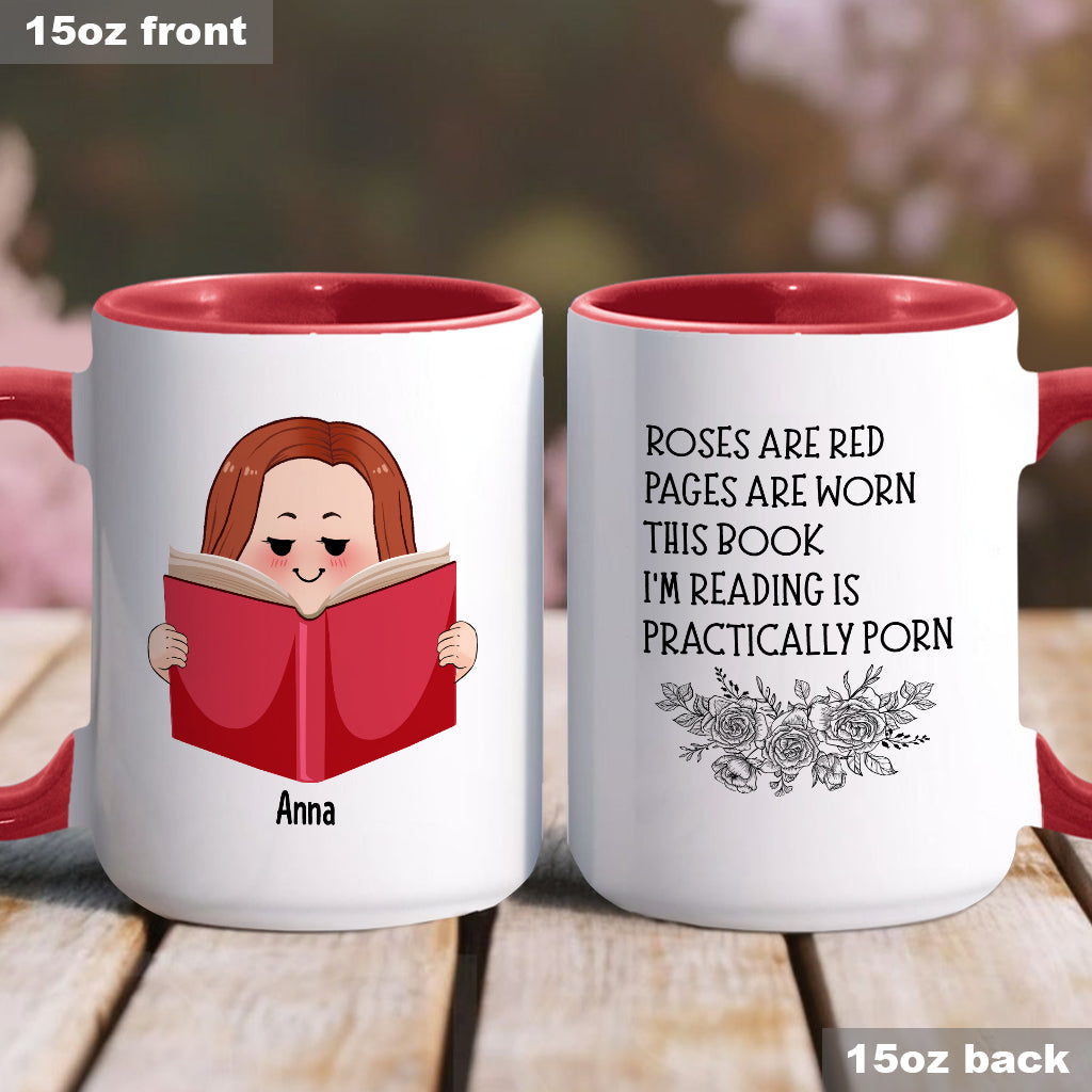 This Book I’m Reading Is Practically Porn - Personalized Book Accent Mug