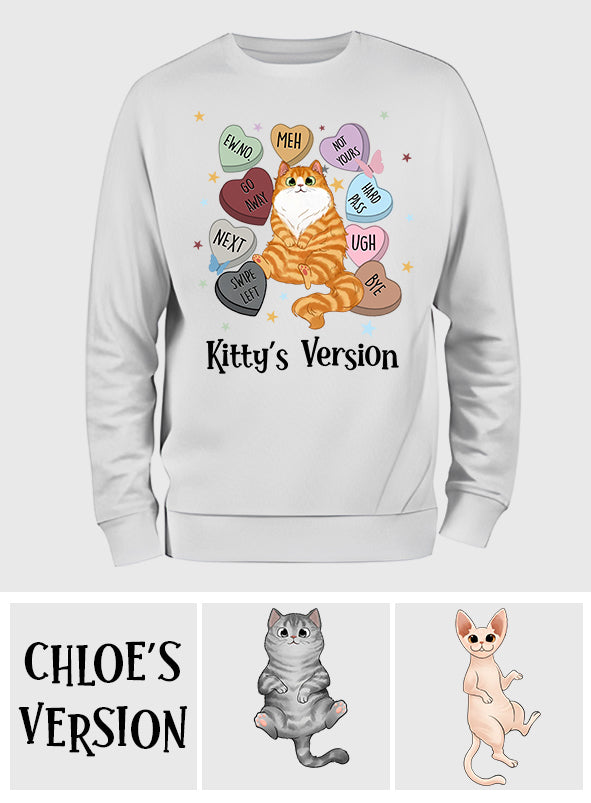 Heart Candy Cat Kitty Version - Personalized Cat T-shirt And Hoodie