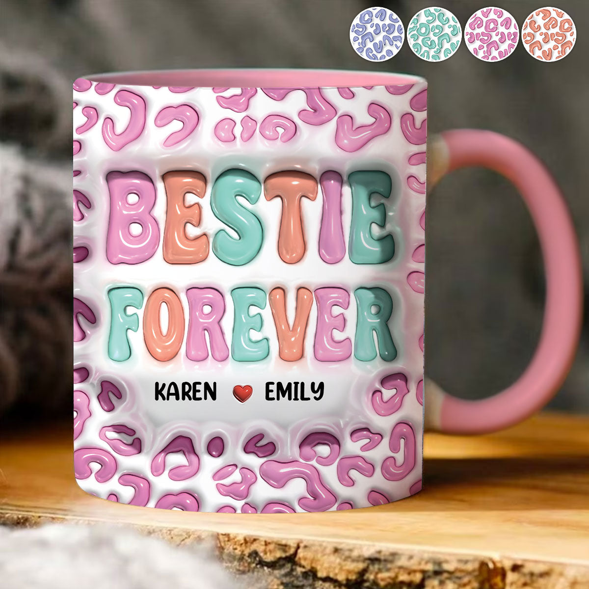 Bestie Forever - Personalized Bestie Accent Mug
