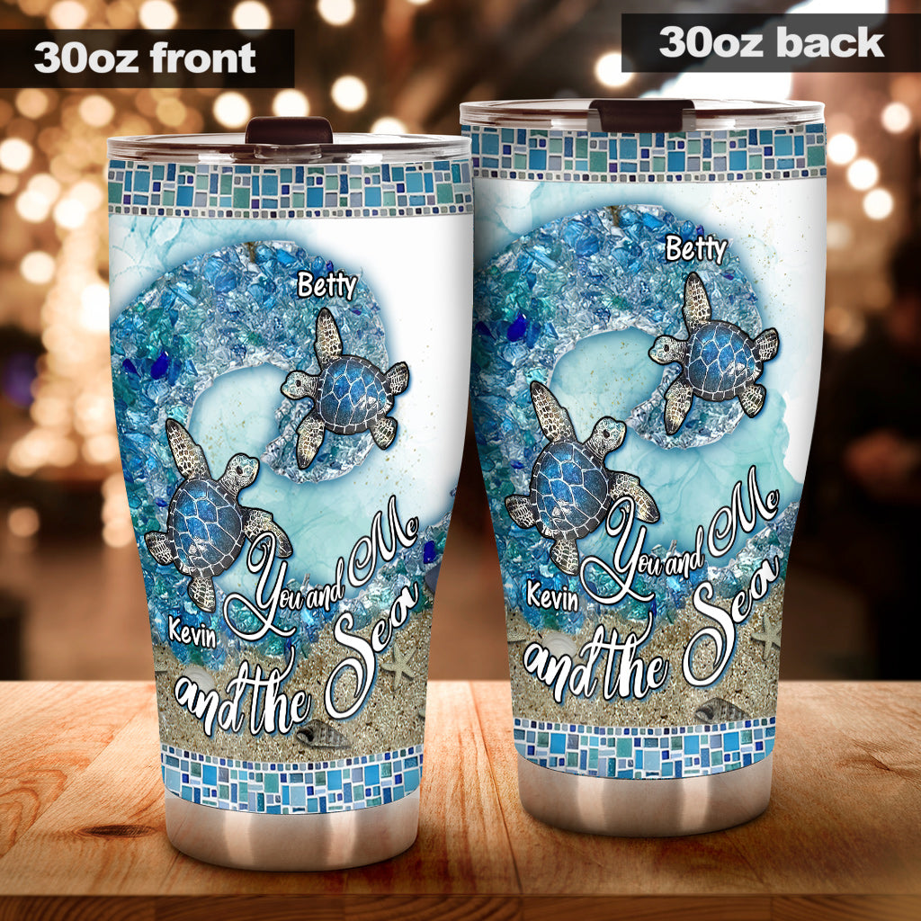 Turtle Sea Glass - Personalized Turtle Tumbler