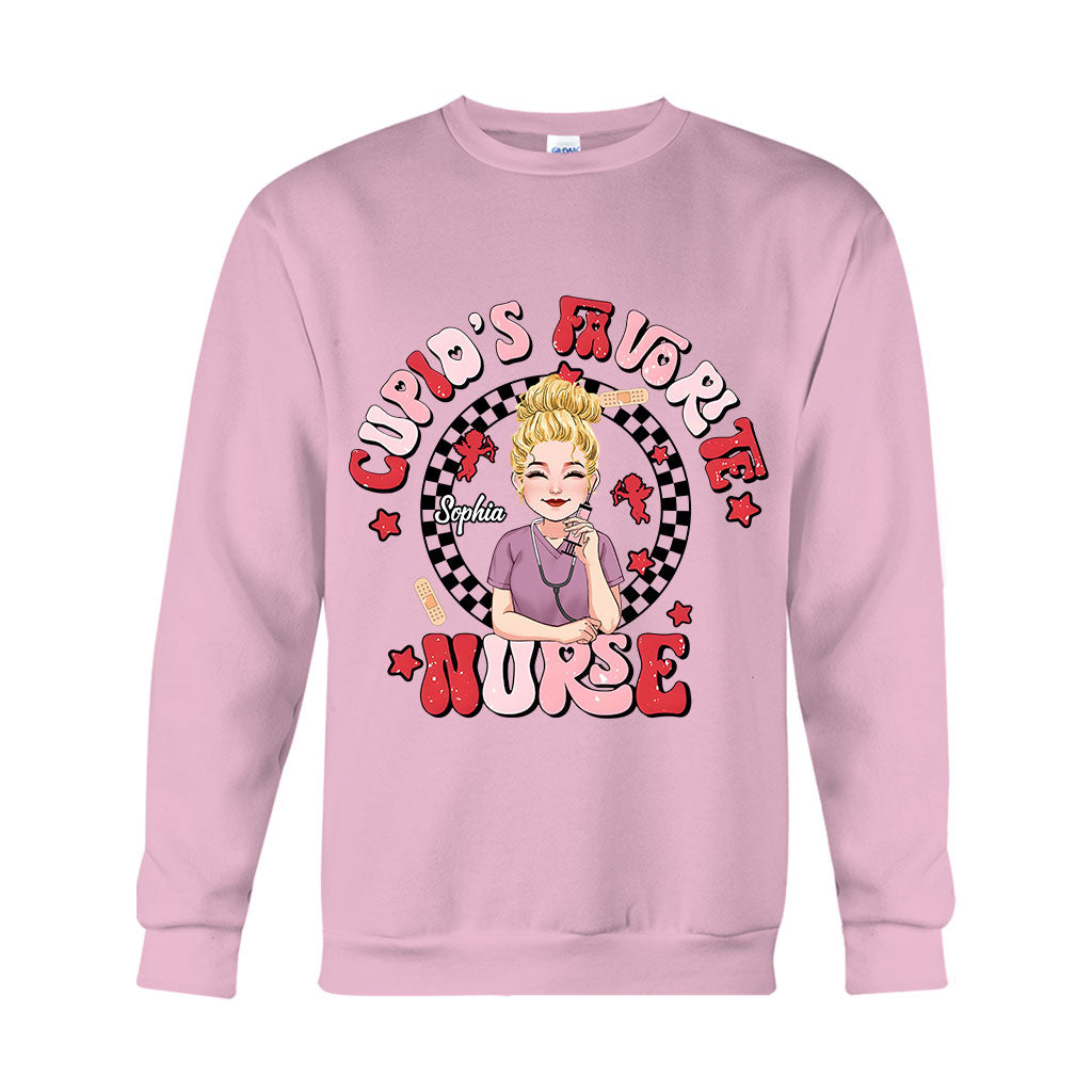 Cupid Favorite Nurse - Personalized Nurse T-shirt And Hoodie