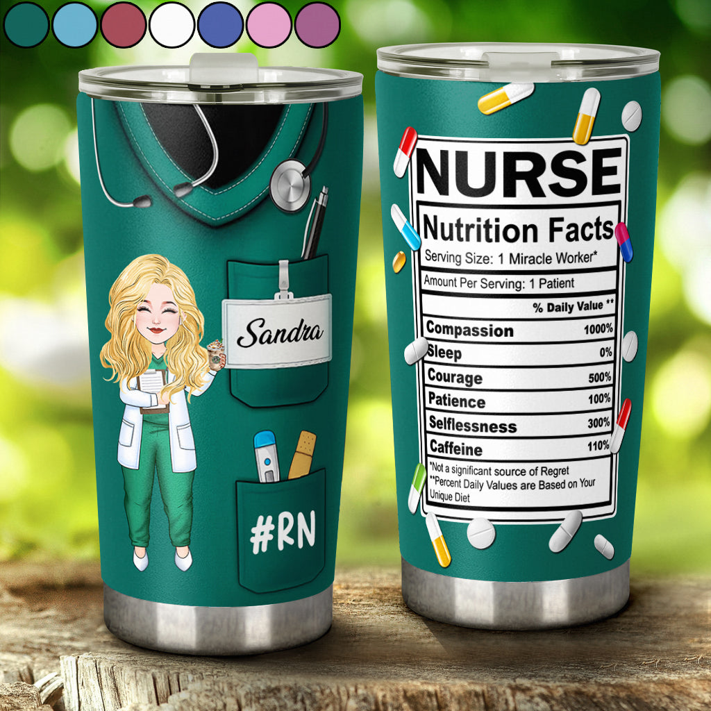 Nurse Nutrition Facts - Personalized Nurse Tumbler