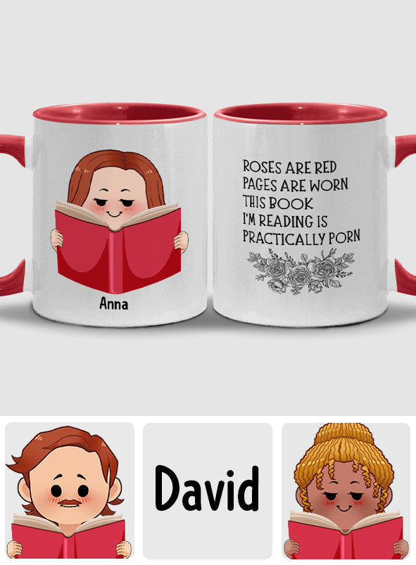 This Book I’m Reading Is Practically Porn - Personalized Book Accent Mug