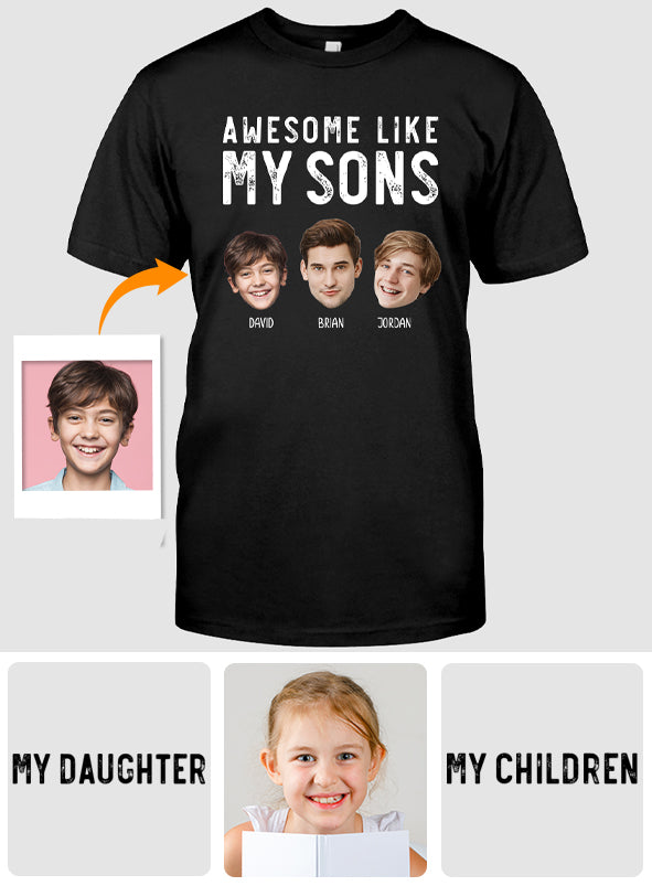 Awesome Like My Children - Personalized Father T-shirt And Hoodie