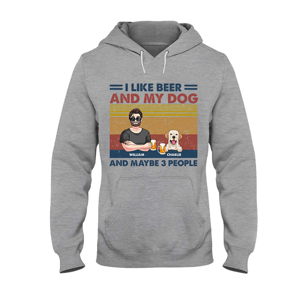 I Like Beer And My Dogs - Personalized Dog T-shirt And Hoodie