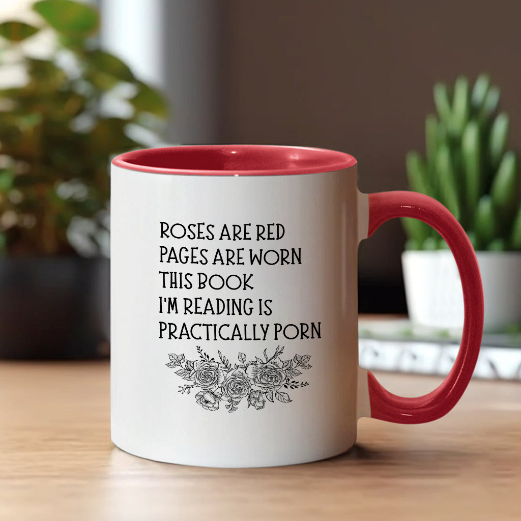 This Book I’m Reading Is Practically Porn - Personalized Book Accent Mug