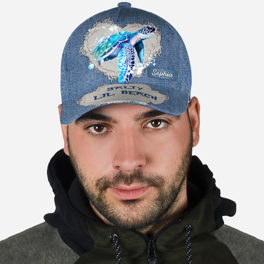 Salty Lil Beach - Personalized Turtle Classic Cap