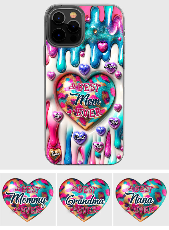 Best Mom Grandma Ever - Personalized Mother Clear Phone Case