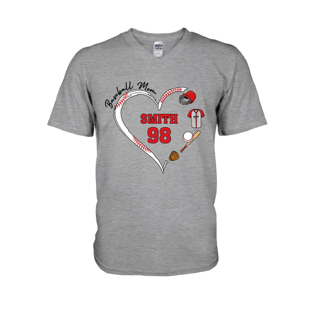 Baseball Mom - Personalized Baseball T-shirt And Hoodie