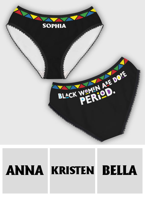Schwarze Frauen sind einfach großartig! - Personalisierte Slips mit afroamerikanischer Spitzenborte für Damen