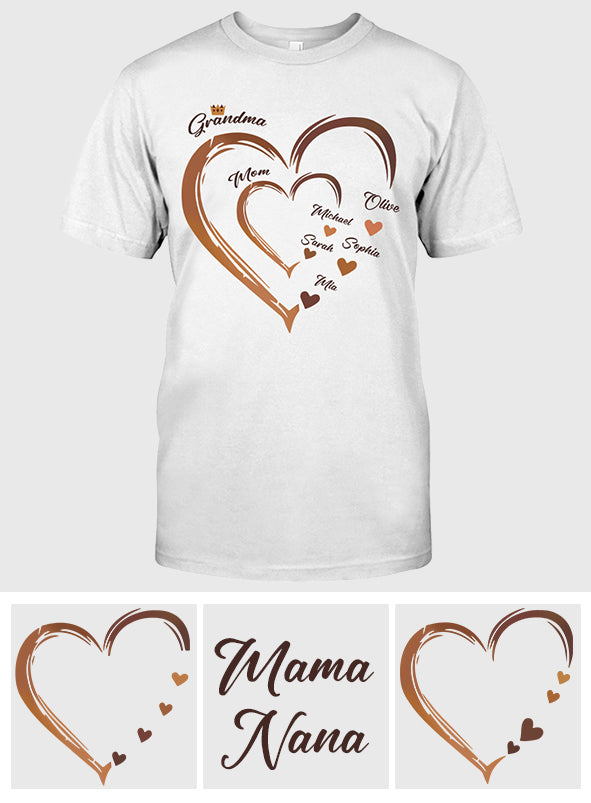 Grandma's Sweetheart - Personalized African American T-shirt And Hoodie